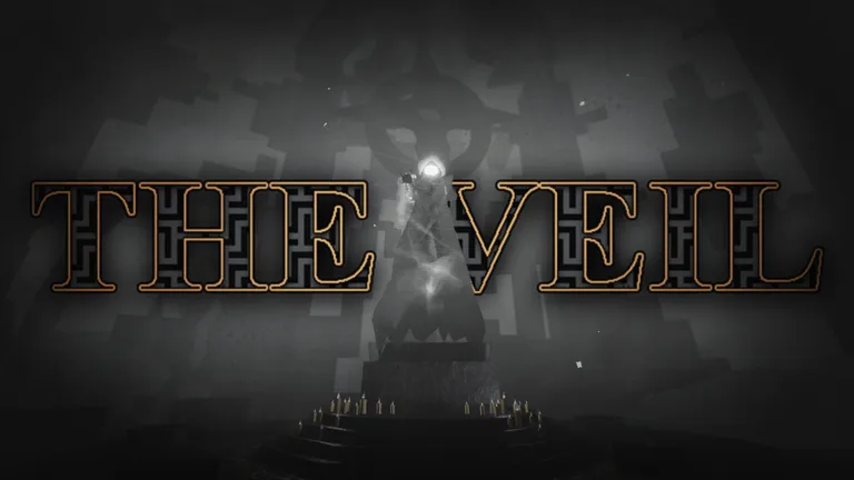 The Veil ancient altar rendered in black and white